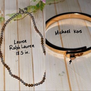LRL Tricolor Bead Necklace & MK Gold Bracelet